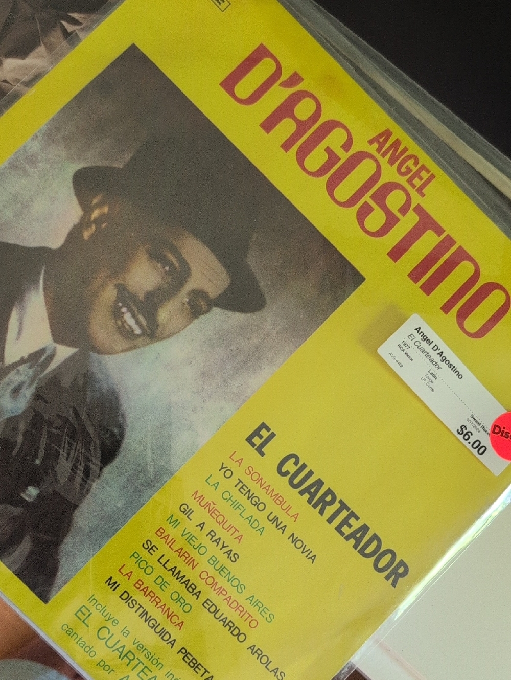 Vinyl: ANGEL D'AGOSTINO El Cuarteador